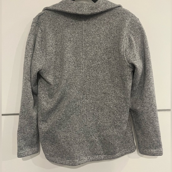 Lands End Sweater Fleece Asymmetrical Coat - Picture 5 of 5